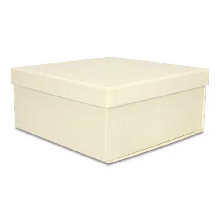 Pudełko prezentowe składane 30 x 30 x 14 cm, składane kremowe PREMIUM na prezent - obrazek 2