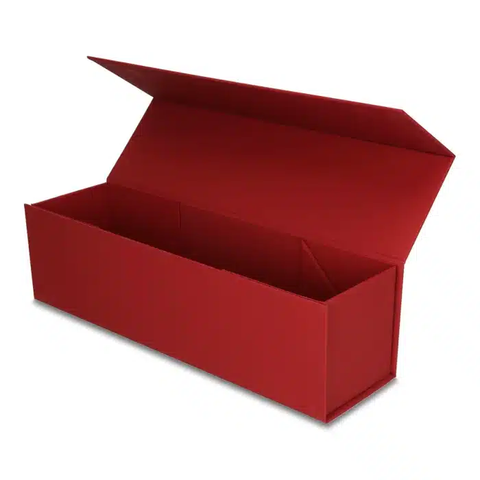 Pudełko magnetyczne składane na wino EASYBOX PLUS 100x100x350 Bordowe - obrazek 1