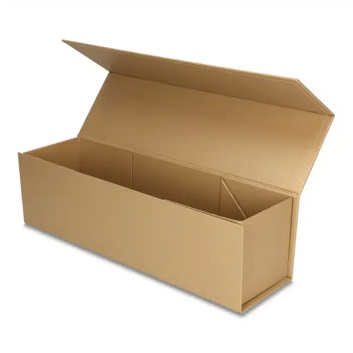Pudełko magnetyczne składanena wino EASYBOX PLUS 100x100x350 Złoty Mat - obrazek 1