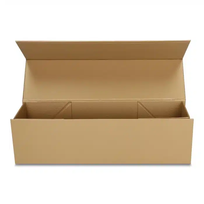 Pudełko magnetyczne składanena wino EASYBOX PLUS 100x100x350 Złoty Mat - obrazek 3