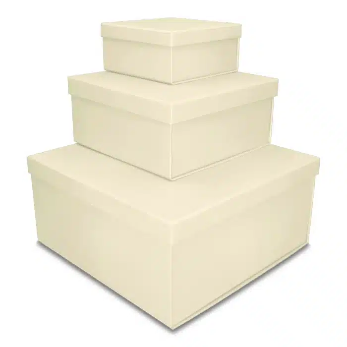 Pudełko składane EASYBOX Plus 220x220x100 Białe Kremowe - obrazek 5