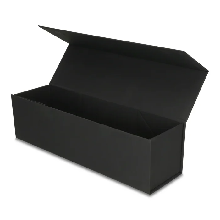 Pudełko magnetyczne składane na wino EASYBOX PLUS 100x100x350 Czarny Mat - obrazek 1