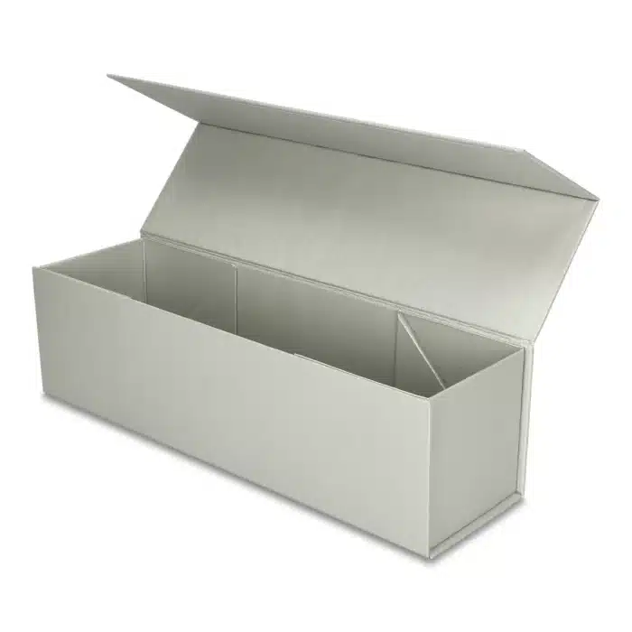 Pudełko magnetyczne składane na wino EASYBOX PLUS 100x100x350 Srebrny Matowy - obrazek 1