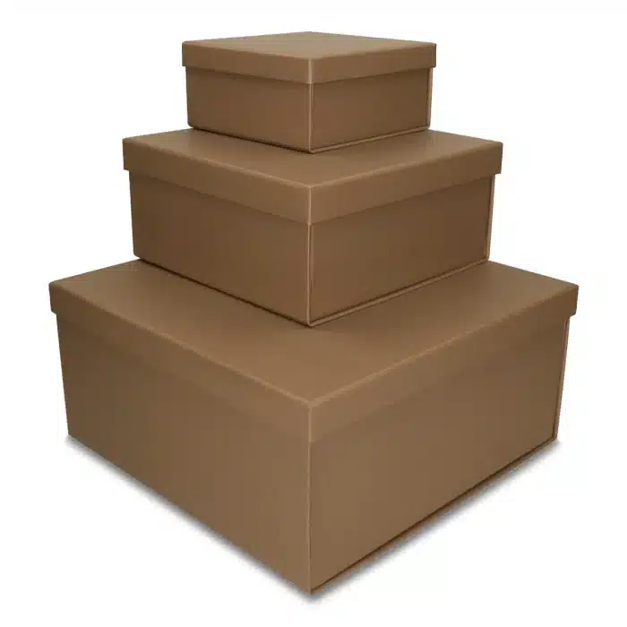 Pudełko prezentowe składane 30 x 30 x 14 cm, składane złoty ciemny PREMIUM na prezent - obrazek 7