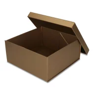 Pudełko prezentowe składane 30 x 30 x 14 cm, składane złoty ciemny PREMIUM na prezent