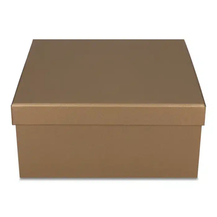 Pudełko prezentowe składane 30 x 30 x 14 cm, składane złoty ciemny PREMIUM na prezent - obrazek 4