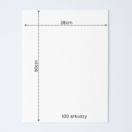 Bibuła ozdobna w arkuszach 38x50cm - Biała, 100 szt. - obrazek 7