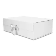 Pudełko Prezentowe Wstążka Silk Touch Białe  350x250x110mm - obrazek 2
