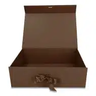 Pudełko Prezentowe Wstążka Silk Touch Brązowe  350x250x110mm - obrazek 3