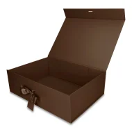 Pudełko Prezentowe Wstążka Silk Touch Brązowe  350x250x110mm