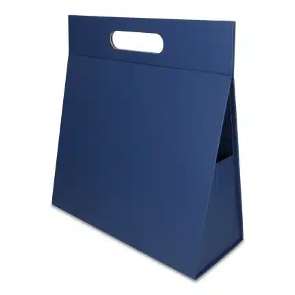 Pudełko Prezentowe Trójkąt Silk Touch Granatowe 350x140x300mm