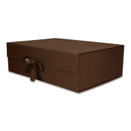 Pudełko Prezentowe Wstążka Silk Touch Brązowe  350x250x110mm - obrazek 2