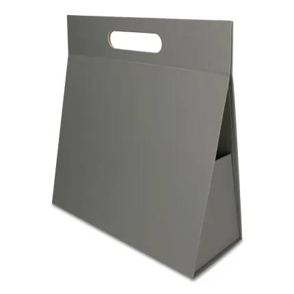 Pudełko Prezentowe Trójkąt Silk Touch Szare 350x140x300mm