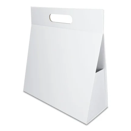 Pudełko Prezentowe Trójkąt Silk Touch Białe 350x140x300mm