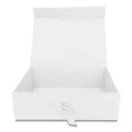 Pudełko Prezentowe Wstążka Silk Touch Białe  245x180x80mm - obrazek 3