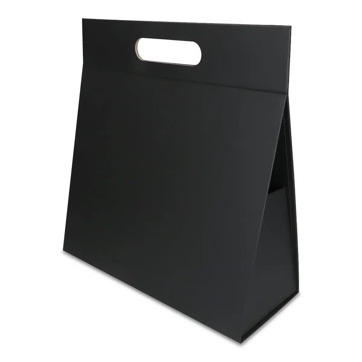 bcbe50c4654fc8af4335061a0402b778.webp Pudełko Prezentowe Trójkąt Silk Touch Czarne 350x140x300mm - obrazek 1