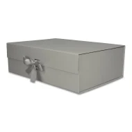 Pudełko Prezentowe Wstążka Silk Touch Szare  245x180x80mm - obrazek 2