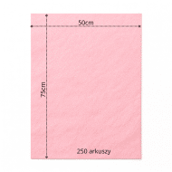 Bibuła ozdobna Niebarwiąca MG w arkuszach 50x75cm - jasny róż 100szt. - obrazek 6