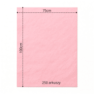 Bibuła ozdobna MG w arkuszach 75x100cm - jasny róż 250szt. - obrazek 6