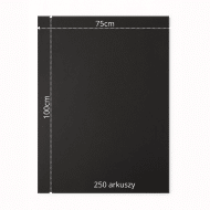 Bibuła ozdobna Niebarwiąca MG w arkuszach 75x100cm - czarny 250szt. - obrazek 6