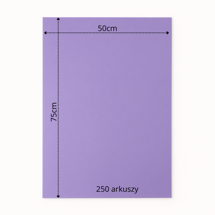 Bibuła ozdobna MG w arkuszach 50x75cm - Fioletowy, 250 szt. - obrazek 6