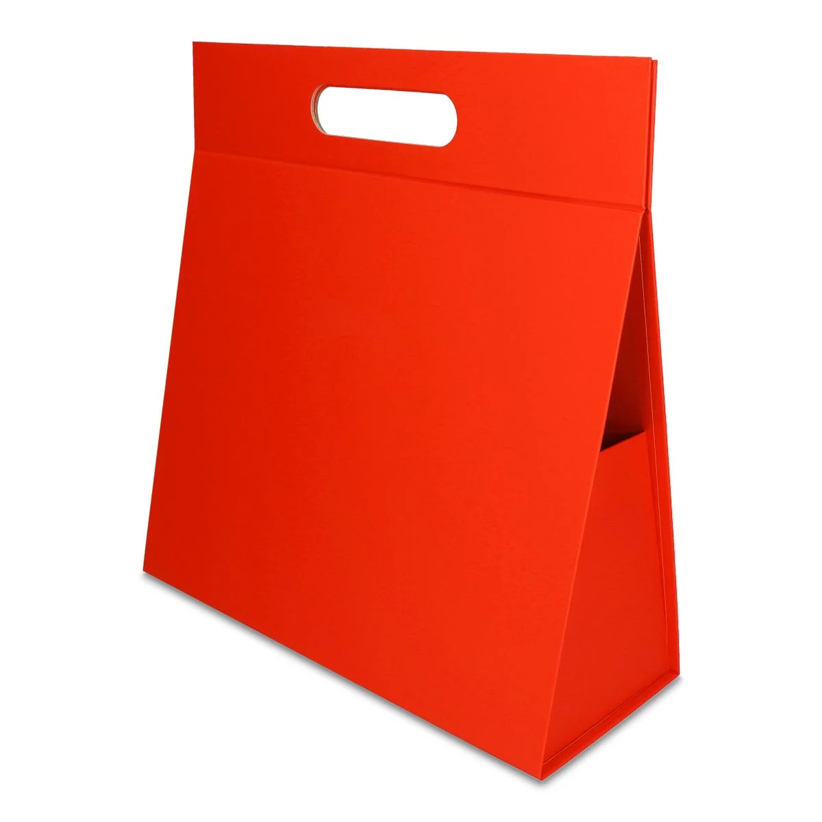 0a4928ba1842ec42566e0401ad59a530-2.webp Pudełko Prezentowe Trójkąt Silk Touch Czerwone 250x110x240mm - obrazek 1