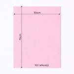 Bibuła ozdobna w arkuszach 50x70cm - Różowa Jasna, 100 szt. - obrazek 6