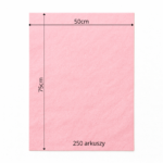 Bibuła ozdobna MG w arkuszach 50x75cm - Jasny Róż, 250 szt. - obrazek 6