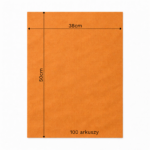 Bibuła ozdobna w arkuszach 38x50cm - Pomarańczowa, 100 szt. - obrazek 6