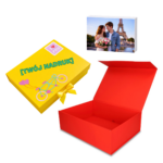 Pudełko Prezentowe, Magnetyczne - czerwone 245×180×80 mm + nadruk