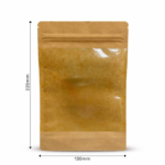 Doypack Papier Kraft 225x130x70 - 500ml - duże okienko -25 szt. - obrazek 2