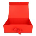 Pudełko Prezentowe Wstążka Silk Touch Czerwone 245x180x80mm + nadruk - obrazek 4