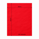 Bibuła ozdobna w arkuszach 38x50cm - Ognista Czerwień, 100 szt. - obrazek 6