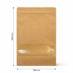 Doypack Papier Kraft 290x180x90 - 1000ml - małe okienko -25 szt. - obrazek 2