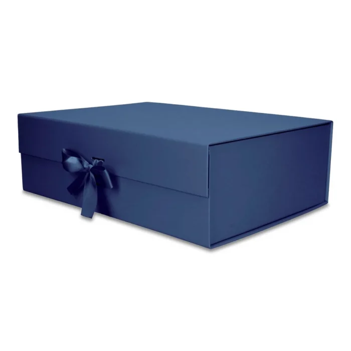Pudełko Prezentowe Wstążka Silk Touch Granatowe  245x180x80mm - obrazek 2