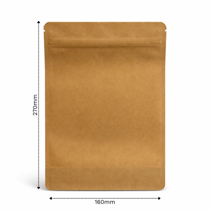 Doypack Papier Kraft 270x160x80 - 750ml  -25 szt. - obrazek 2