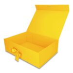 Pudełko Prezentowe Wstążka Silk Touch Żółte 245x180x80mm + nadruk - obrazek 3