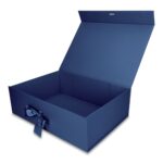 Pudełko Prezentowe Wstążka Silk Touch Granatowe 245x180x80mm + nadruk - obrazek 3
