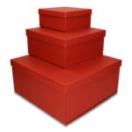 Pudełko z wieczkiem czerwone