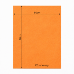 Bibuła ozdobna w arkuszach 50x70cm - Pomarańczowa, 100 szt. - obrazek 6