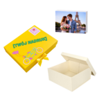 Pudełko składane EASYBOX Plus 220x220x100 Białe Kremowe + nadruk