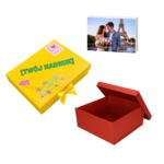 Pudełko składane EASYBOX Plus 220x220x100 czerwone + nadruk