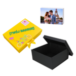 Pudełko prezentowe składane 30 x 30 x 14 cm, składane czarny matowy PREMIUM na prezent + nadruk