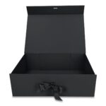 Pudełko Prezentowe Wstążka Silk Touch Czarne 245x180x80mm + nadruk - obrazek 4