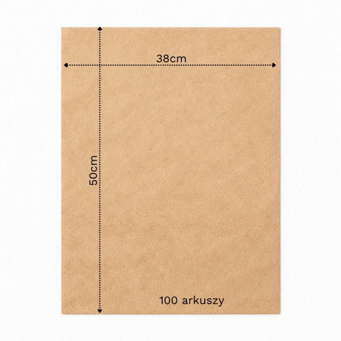 Bibuła ozdobna w arkuszach 38x50cm - Kraft, 100 szt. - obrazek 6