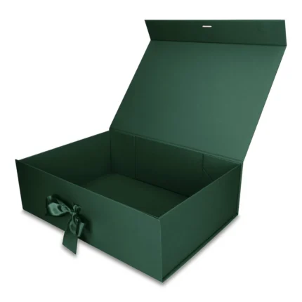 Pudełko Prezentowe Wstążka Silk Touch Zielone  245x180x80mm