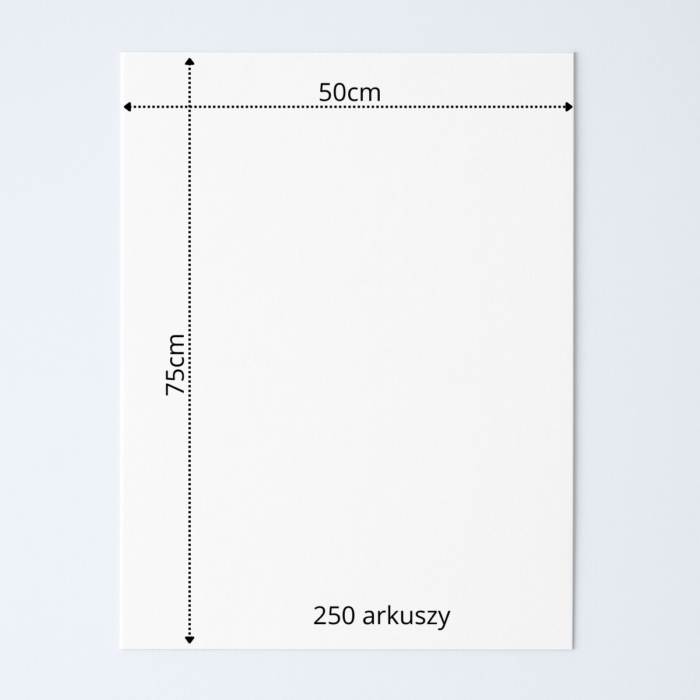 Bibuła ozdobna MG w arkuszach 50x75cm - Biały, 250 szt. - obrazek 6