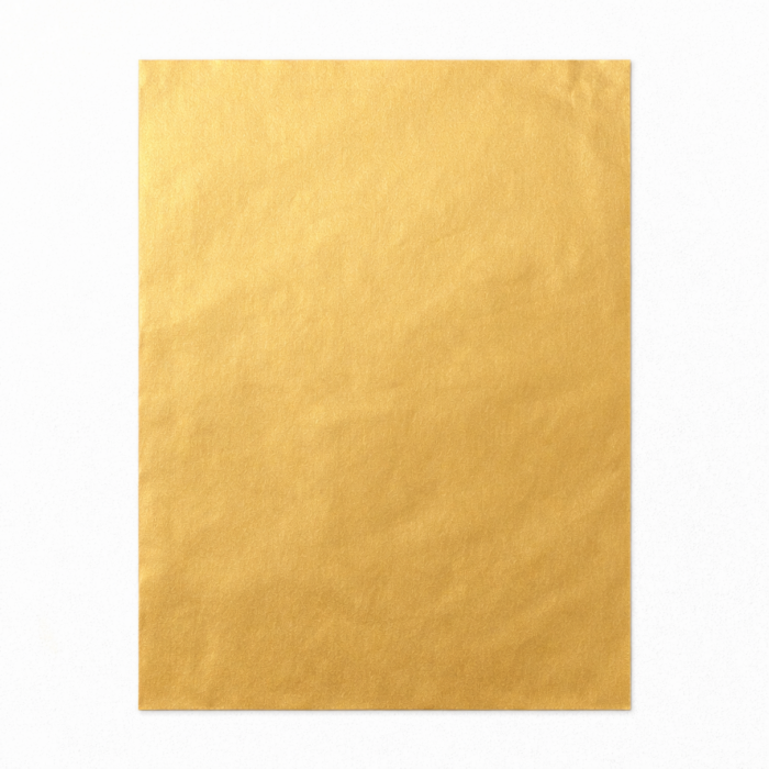 Bibuła ozdobna w arkuszach 50x70cm - Złoty, 100 szt. - obrazek 3