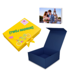 Pudełko Prezentowe Silk Touch Granatowe 250x250x100mm + nadruk