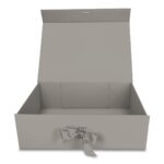 Pudełko Prezentowe Wstążka Silk Touch Szare 245x180x80mm + nadruk - obrazek 4